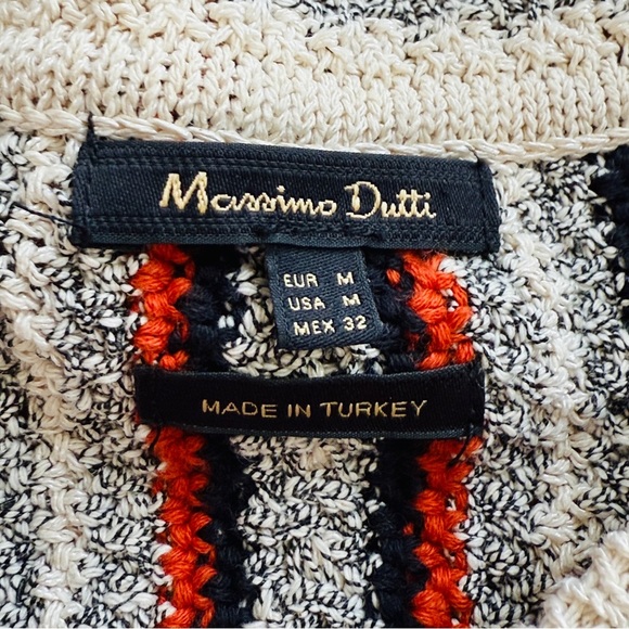 Massimo Dutti Sweater Vest Striped Fringed Tunic - Picture 8 of 8